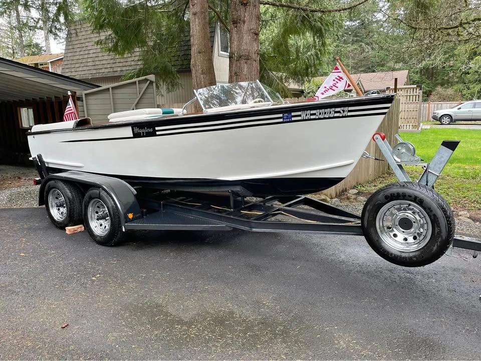 1960 Vintage Higgins Wooden Motorboat